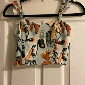 Sunday Best Graphic Crop Tank